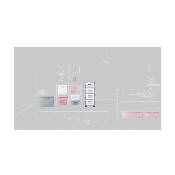 Bielo-sivý plastový pojazdný regál 29,5x65,5 cm Infinity – Curver-image-3