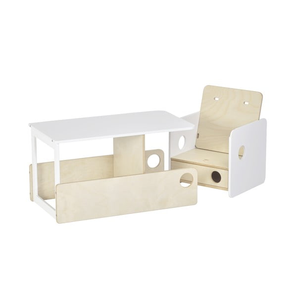 Biela/v prírodnej farbe jedálenská stolička Nuun – Kave Home-image-4