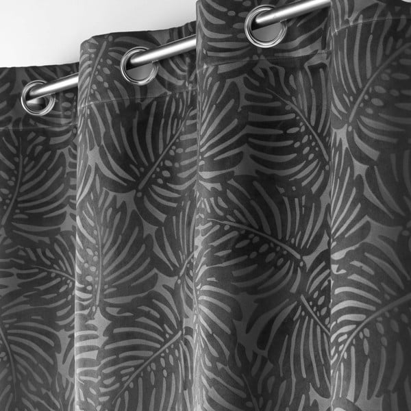 Antracitový zamatový záves 140x240 cm Analia – douceur d'intérieur-image-1