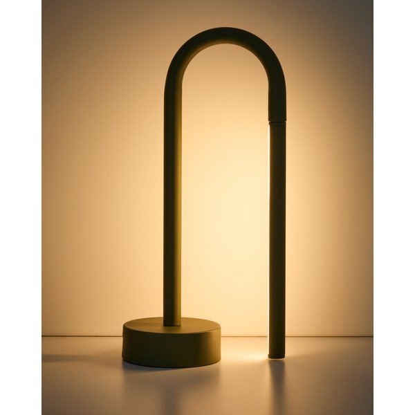 Zelená kovová LED stolová lampa (výška  30 cm) Bow – Kave Home-image-1