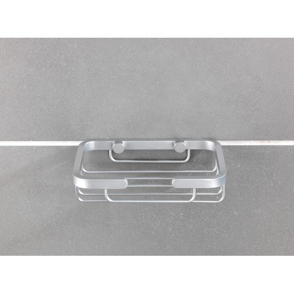 Nástenná nádobka na mydlo v striebornej farbe Wenko Gomo-image-1