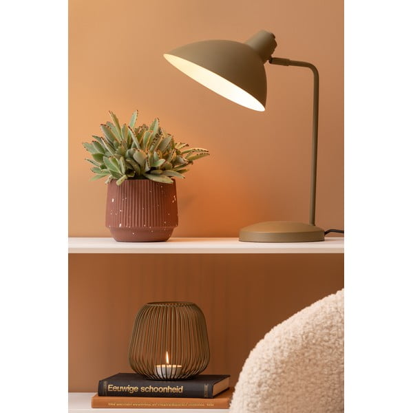 Zelená stolová lampa s kovovým tienidlom (výška 49 cm) Casque – Leitmotiv-image-1