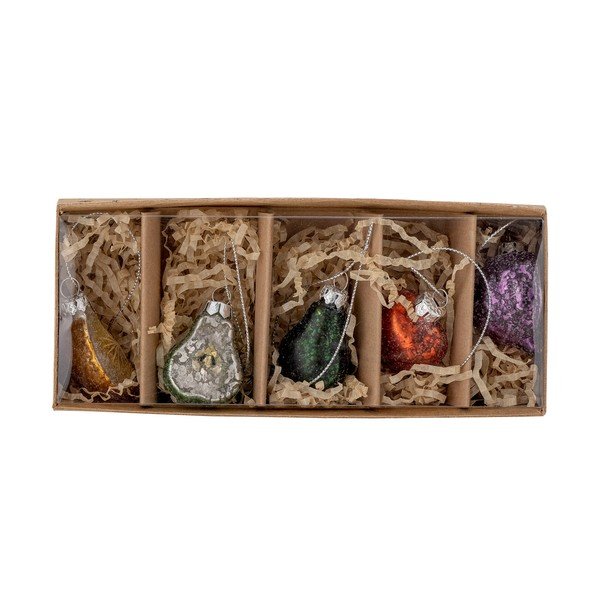 Sklenené vianočné ozdoby v súprave 5 ks 5,5 cm Finka – Bloomingville-image-2