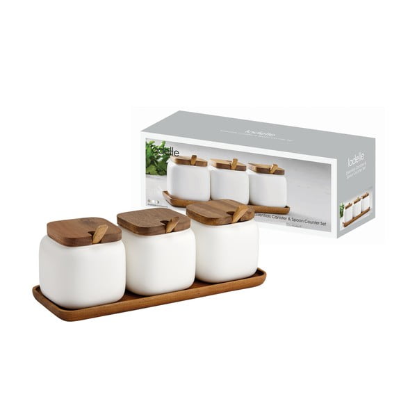 Porcelánové dózy v súprave 3 ks na cukor/na soľ Essentials – Ladelle-image-1