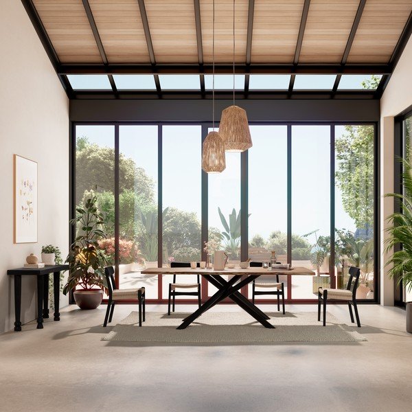 Čierne jedálenské stoličky v súprave 2 ks z kaučukového dreva Biel – MOME-image-2