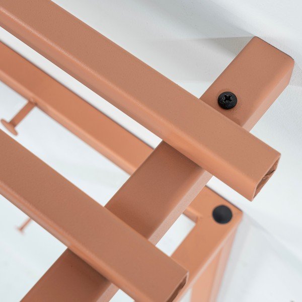 Kovový nástenný vešiak v lososovej farbe s poličkou 76 cm Rizzoli – Spinder Design-image-4
