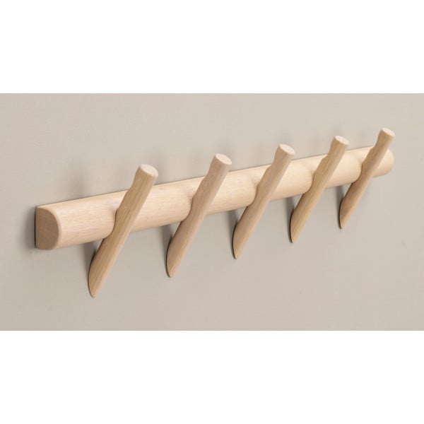 Nástenný vešiak z dubového dreva v prírodnej farbe Hillmond – Rowico-image-3