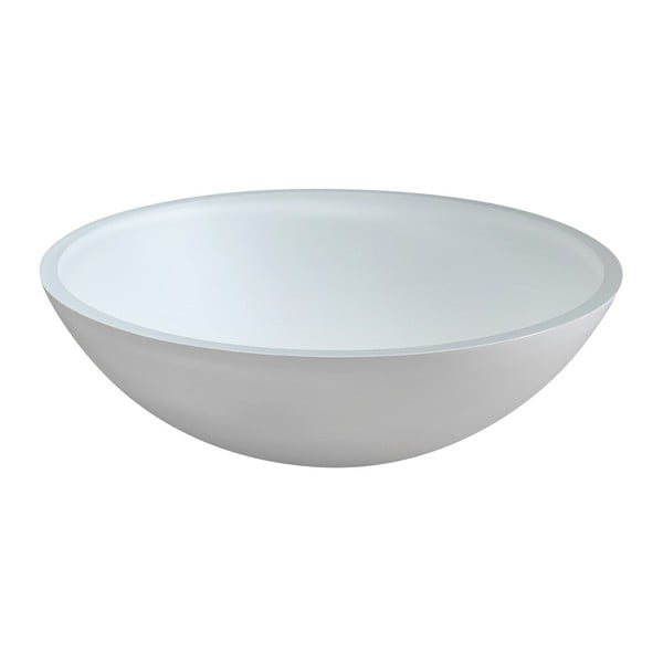 Biele sklenené okrúhle umývadlo ø 42 cm Telica – Sapho-image-3