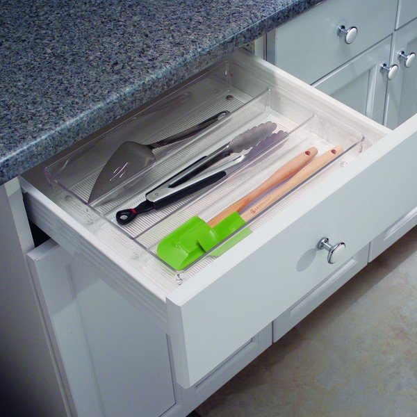 Priehľadný organizér s 3 priehradkami iDesign Linus, 35 x 27 cm-image-1