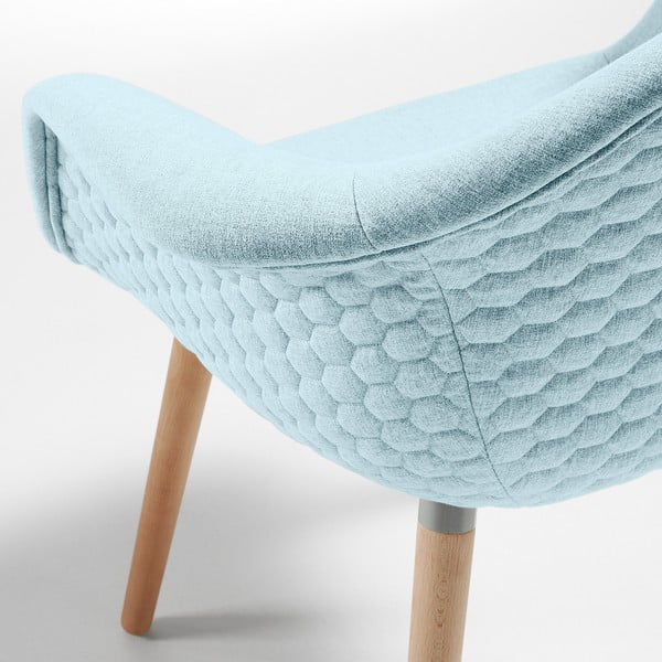 Svetlomodré kreslo La Forma Kenna-image-3