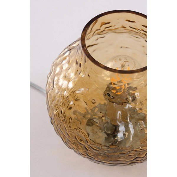 Jantárová sklenená stolová lampa (výška  15 cm) Breen – Jotex-image-3
