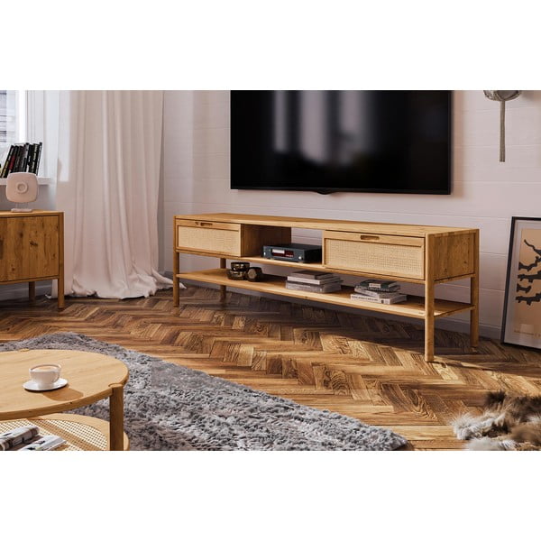 TV stolík z dubového dreva 204x64 cm Pola - The Beds-image-4