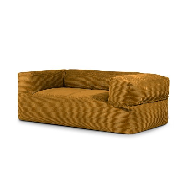 Menčestrový sedací vak v horčicovej farbe Sofa MooG – SLOWDOWN
