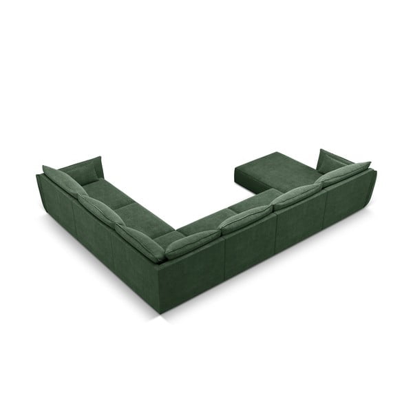 Tmavozelená rohová pohovka (pravý roh) Vanda - Mazzini Sofas-image-3