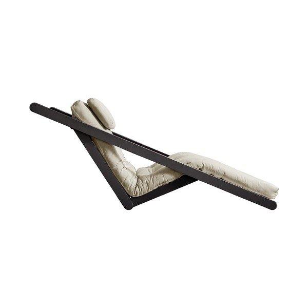 Rozkladacia leňoška s béžovým poťahom Karup Design Figo Black/Beige-image-4