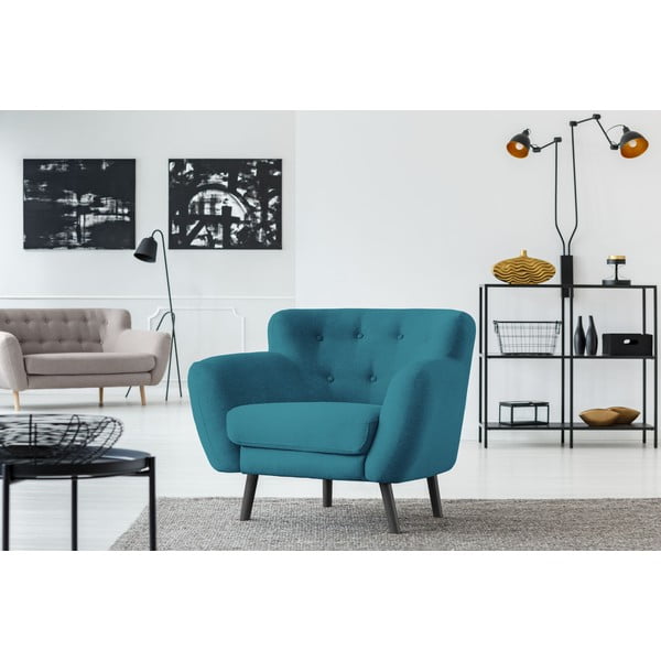 Tyrkysové kreslo Cosmopolitan design Hampstead-image-4