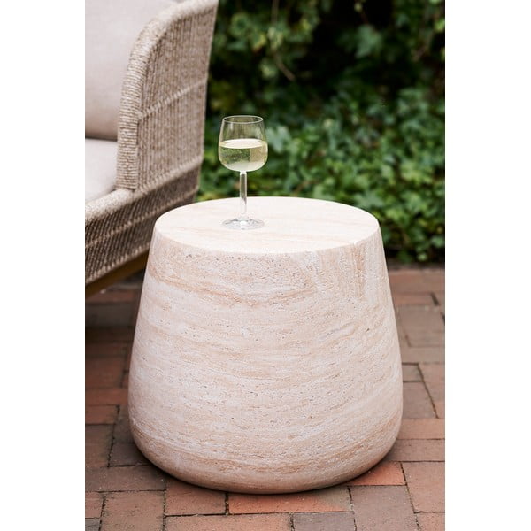 Kamenný okrúhly záhradný stolík ø 47,5 cm Bonn – House Nordic-image-2
