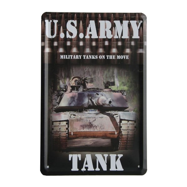 Ceduľa US Army Tank, 15x21 cm