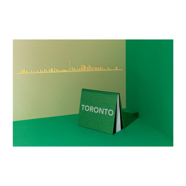 Pozlátená nástenná dekorácia so siluetou mesta The Line Toronto