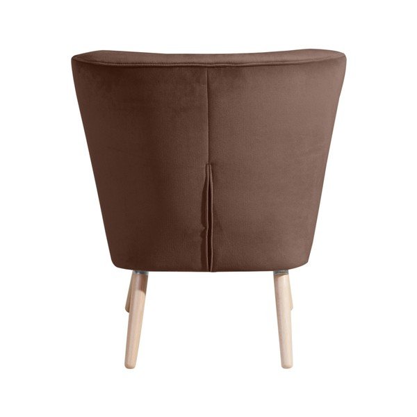 Hnedé kreslo Max Winzer Neele Velvet-image-1