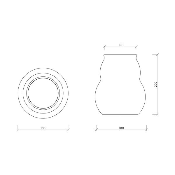 Tmavohnedá sklenená ručne vyrobená váza (výška  22 cm) Dam – noo.ma-image-4