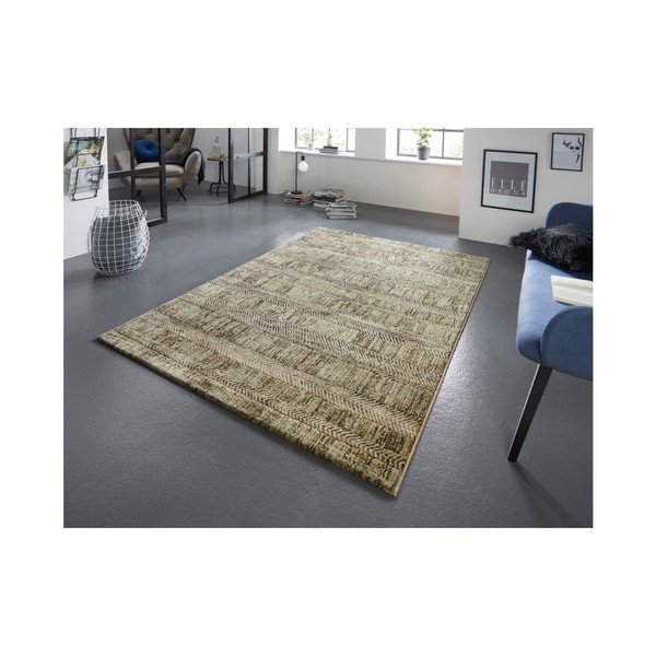 Zeleno-krémový koberec Elle Decoration Arty Gonesse, 120 × 170 cm-image-1