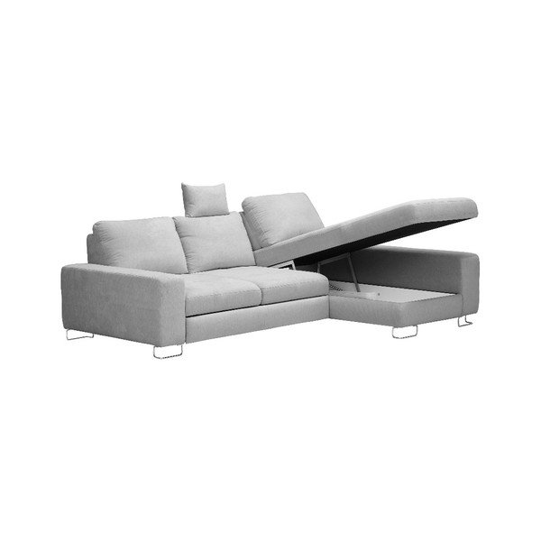 Svetlosivá rohová rozkladacia pohovka Windsor & Co Sofas, pravý roh Alpha-image-3