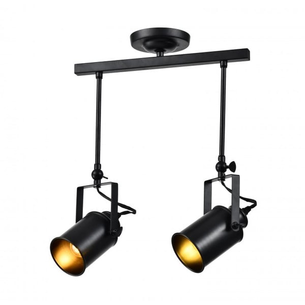 Čierne stropné svietidlo s kovovým tienidlom ø 8,5 cm Demir 2 – GTV