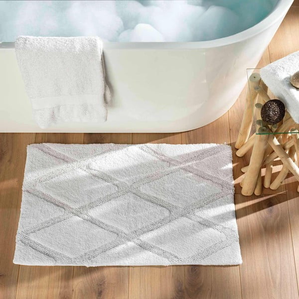 Biela kúpeľňová predložka 50x80 cm Thais – douceur d'intérieur-image-1