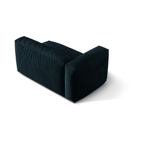 Tmavomodrý zamatový modul pohovky (ľavý roh) Martina – Micadoni -image-2