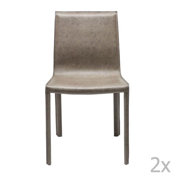 Sada 2 sivozelených stoličiek Kare Design Fino