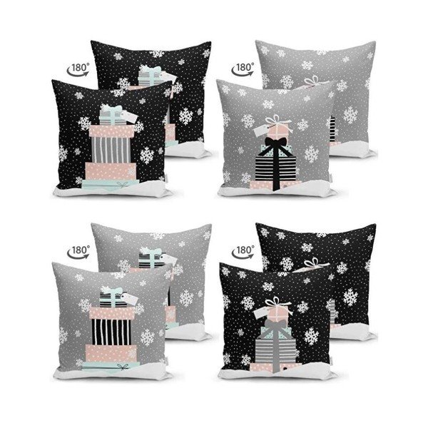 Obliečky na vankúše v súprave 4 ks s vianočným motívom 43x43 cm Merry Christmas – Mila Home-image-2