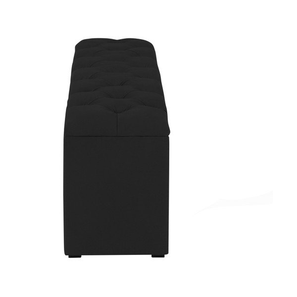 Čierny otoman k posteli s úložným priestorom Kooko Home Manna, 47 × 180 cm-image-3