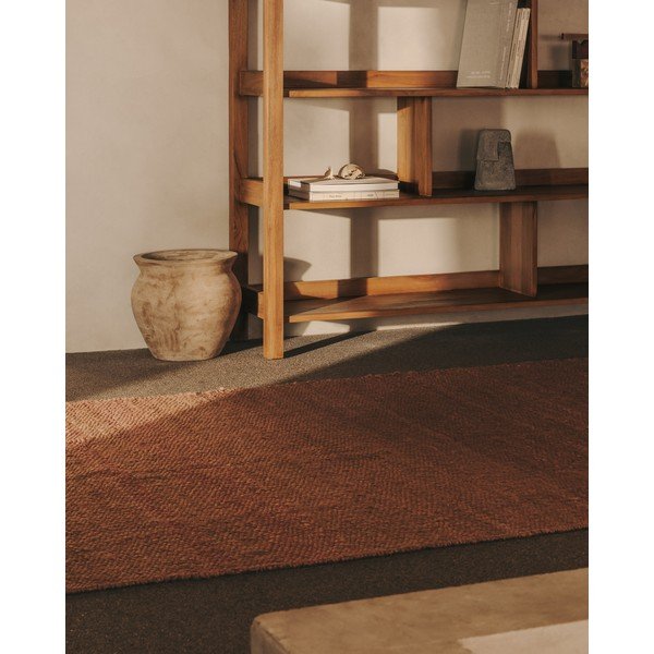 Jutový vonkajší koberec v lososovej farbe 160x230 cm Sallova – Kave Home-image-1