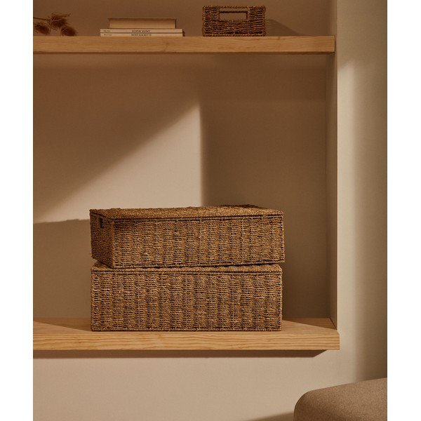 Košíky v súprave 2 ks z morskej trávy 40x60x21 cm Tossa – Kave Home-image-2