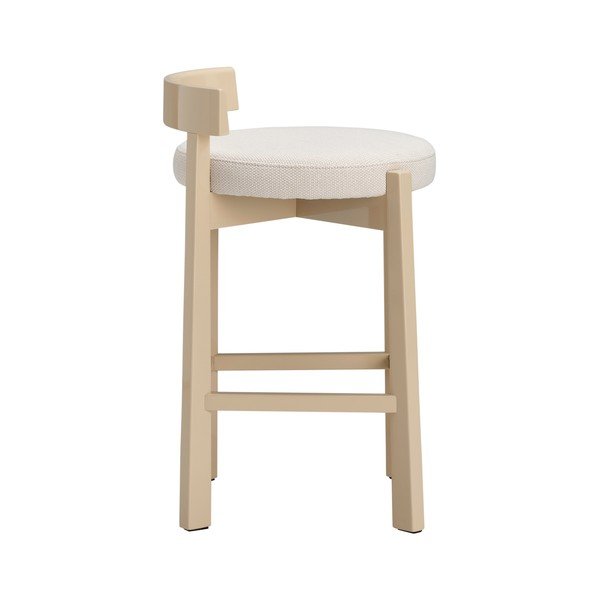 Béžová čalúnená barová stolička (výška sedadla 66 cm) Hugg – Ellos Home-image-3