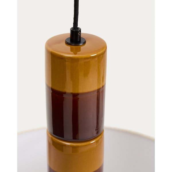 Závesné svietidlo s textilným tienidlom Mavran – Kave Home-image-3