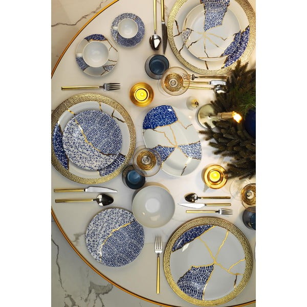 28-dielna súprava porcelánového riadu Kütahya Porselen Cracks-image-1