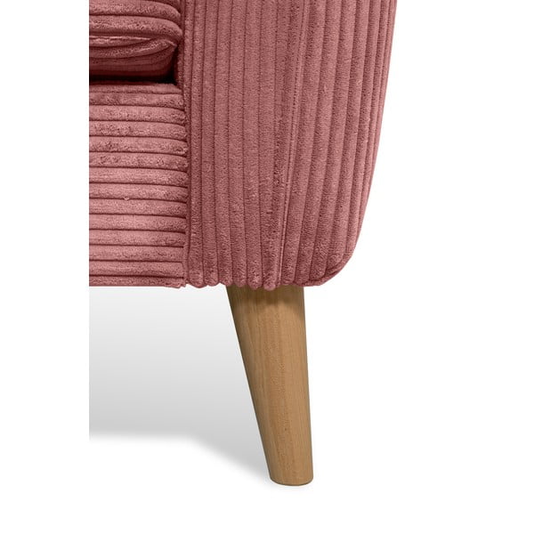 Ružová menčestrová rohová pohovka (ľavý roh) Paris – Scandic-image-4