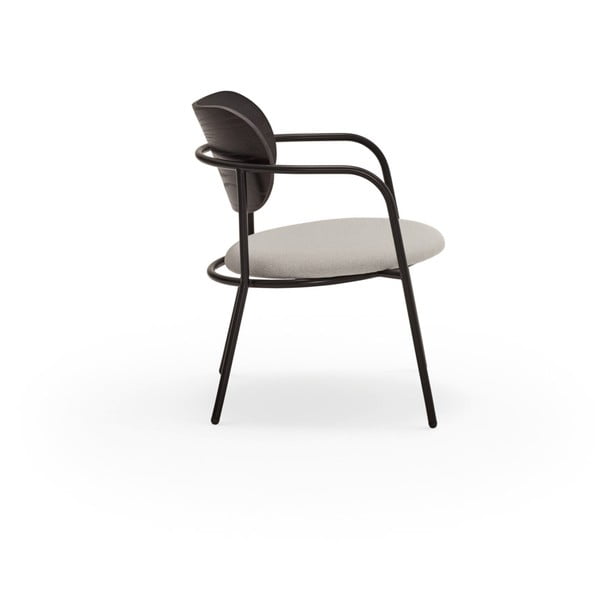 Čierno-sivé kreslo v dekore jaseňa Eclipse - Teulat-image-3