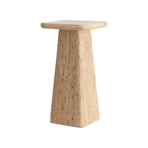 Odkladací stolík s doskou z kameňa 30x30 cm Kepami – Light & Living-image-2