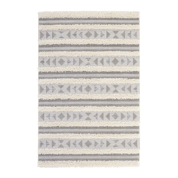 Sivý koberec Mint Rugs Handira Tribal Stripes, 194 × 290 cm