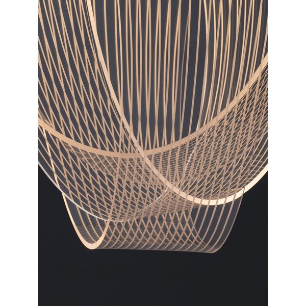 Hliníkové LED závesné svietidlo so stmievačom v zlatej farbe s tienidlom z akrylového skla ø 52 cm Valentin – Nova Luce-image-3