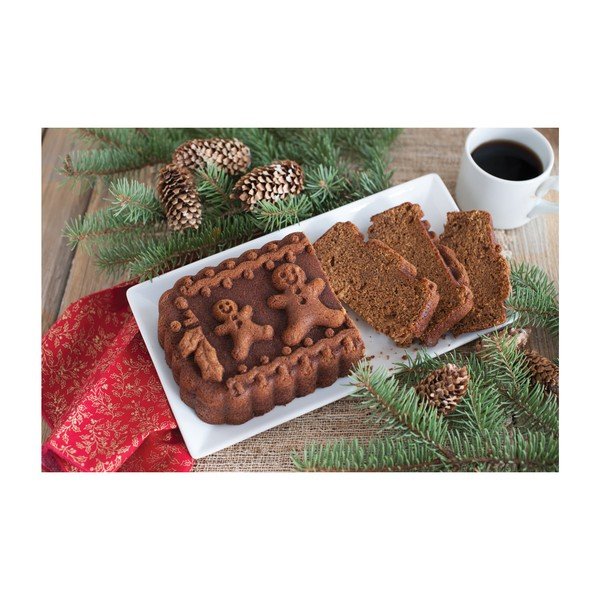 Forma na chlebíček v striebornej farbe Nordic Ware Gingerbread Family, 1,4 l-image-1