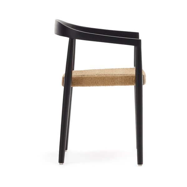 Čierne drevené záhradné stoličky v súprave 4 ks Ydalia – Kave Home-image-2