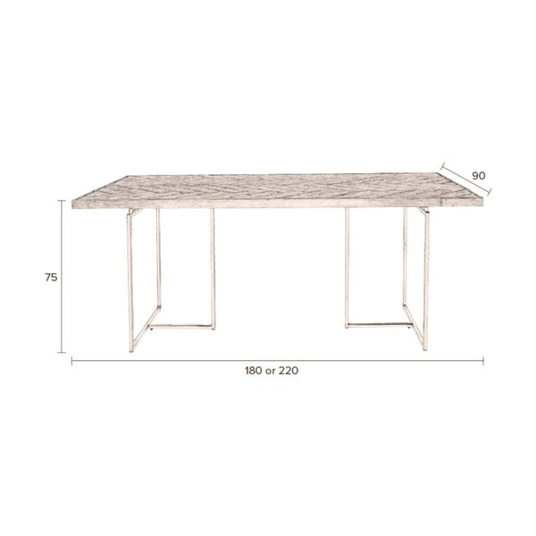 Jedálenský stôl s oceľovou konštrukciou Dutchbone Class, 220 x 90 cm-image-4