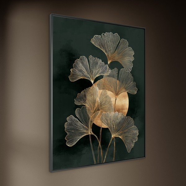 Tlačený obraz s rámom 60x80 cm Gold Ginkgo – Styler-image-2