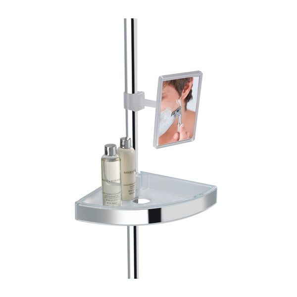 Svetlá teleskopická nástenná polička do kúpeľne Wenko Premium-image-4