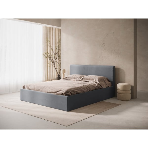 Sivé čalúnené čelo postele 190,5x100 cm Remo – Micadoni -image-1