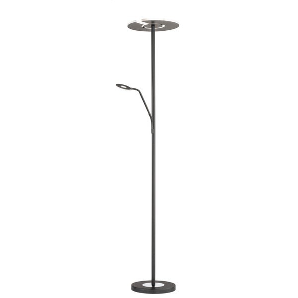 Čierna LED stmievateľná stojacia lampa (výška 180 cm) Dent – ​​Fischer & Honsel
